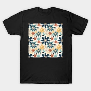 Floral Symphony: Graceful Blossoms in Dynamic Hues T-Shirt